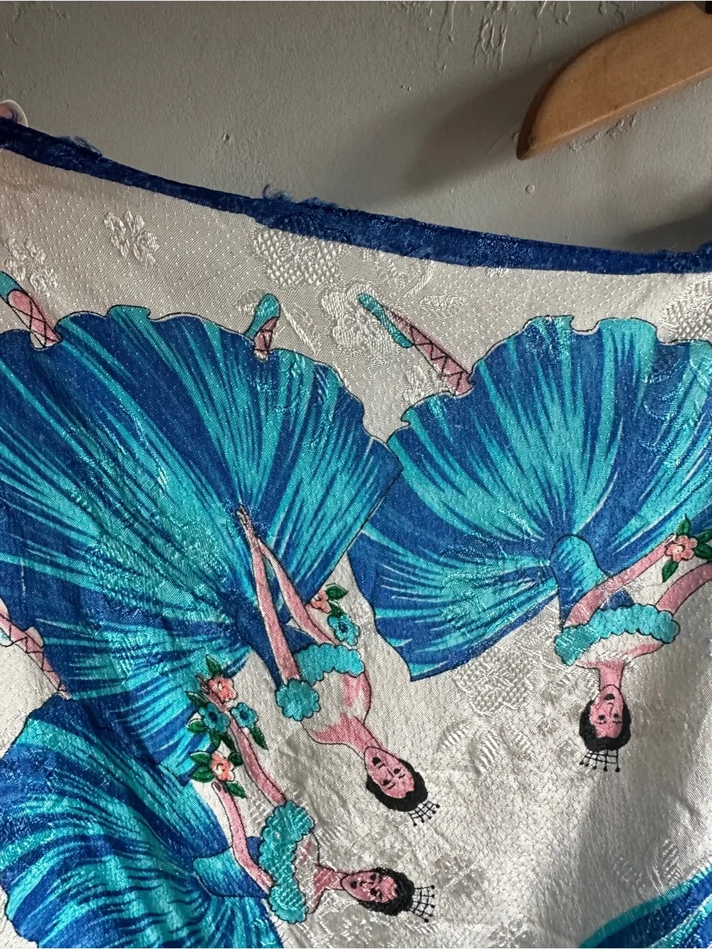 Vintage Blue Ballerina‎ Ballet Scarf Balletcore Coquette Cottagecore Whimsical